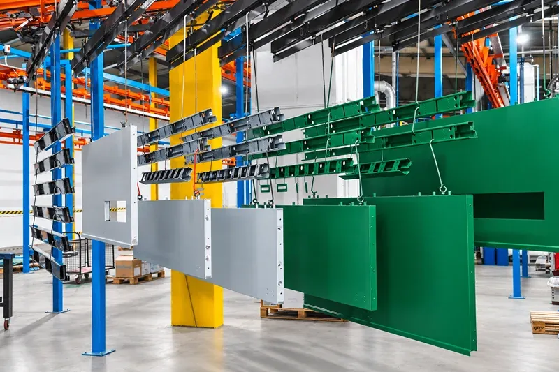 Industrielles Spritzlackierverfahren für gefertigte Türkomponenten